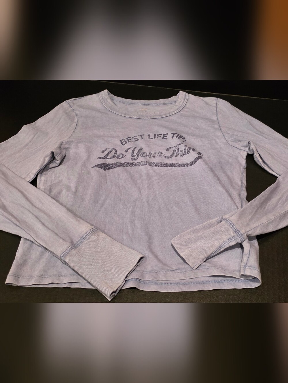 aerie Light Blue Long Sleeve Graphic Tee